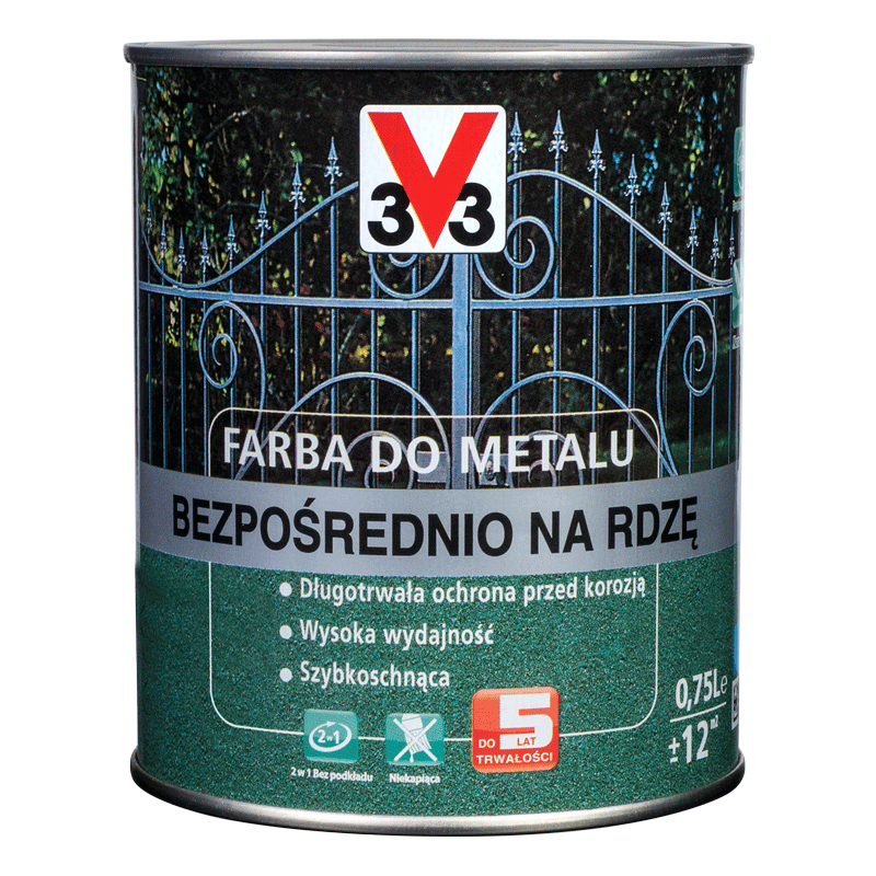 Farba do metalu Bezpośrednio na rdzę Mat