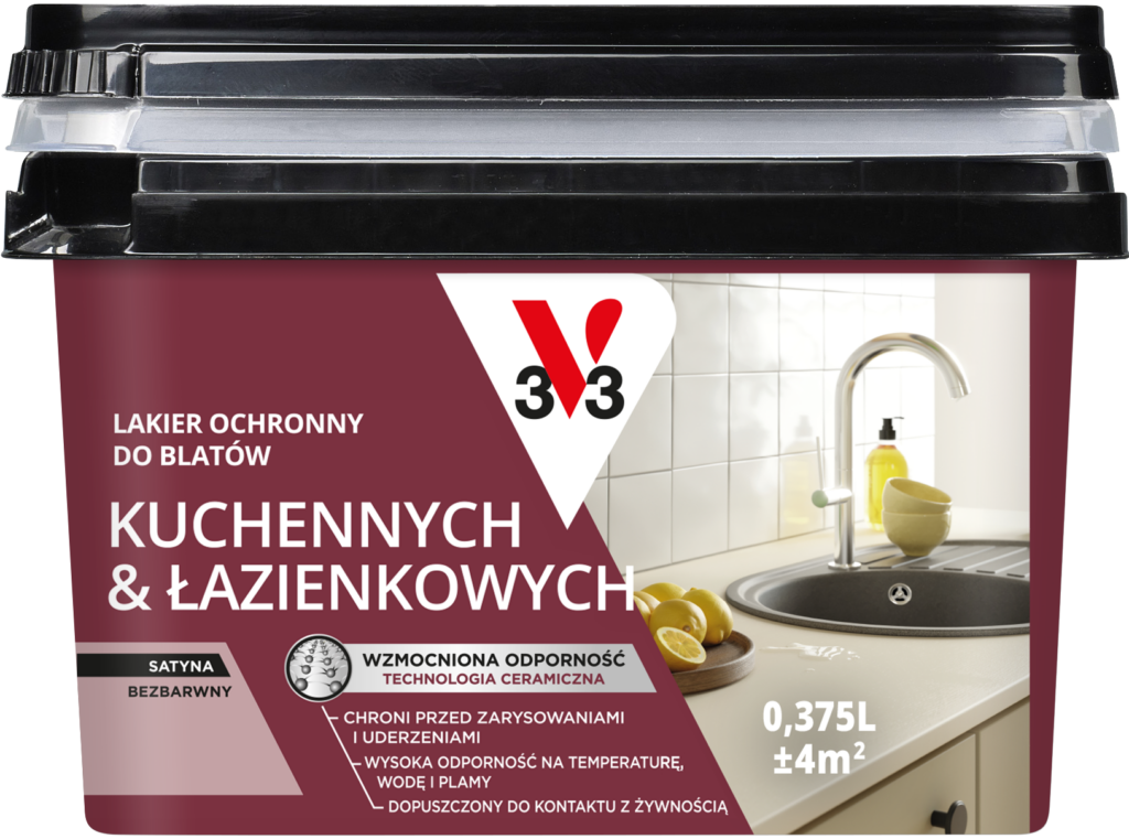Lakier ochronny do blatów kuchennych i łazienkowych
